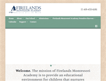 Tablet Screenshot of firelandsmontessori.org